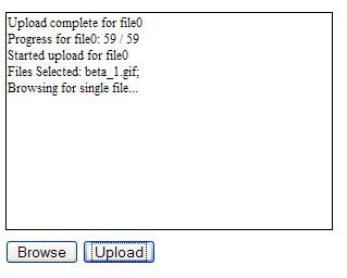 Simple Uploader Example Screenshot